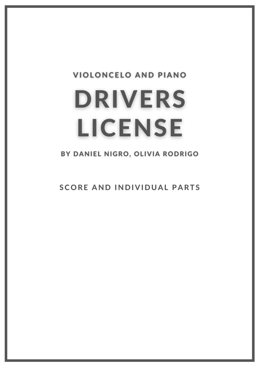 Drivers License Piano scores gallery preview page 1