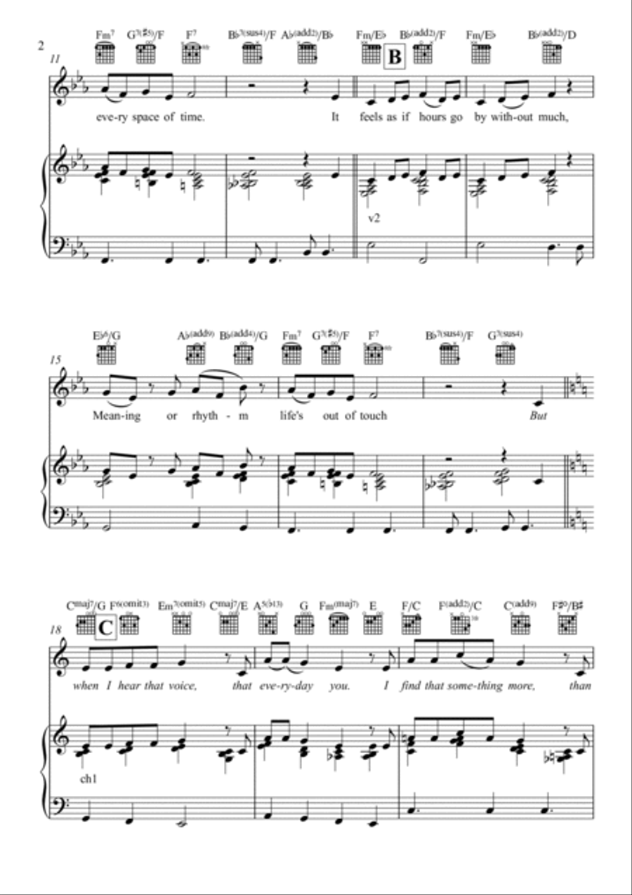 Everyday You Piano, Vocal, Guitar scores gallery preview page 2