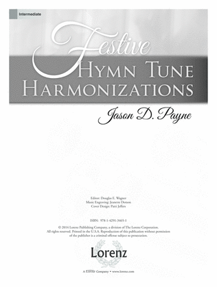Book cover for Festive Hymn Tune Harmonizations (Digital Download)