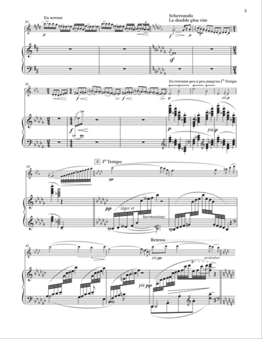 Debussy - Première rhapsodie (piano part) Clarinet Solo scores gallery preview page 3