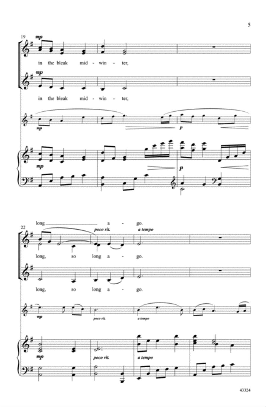A Midwinter Carol Choir scores gallery preview page 4