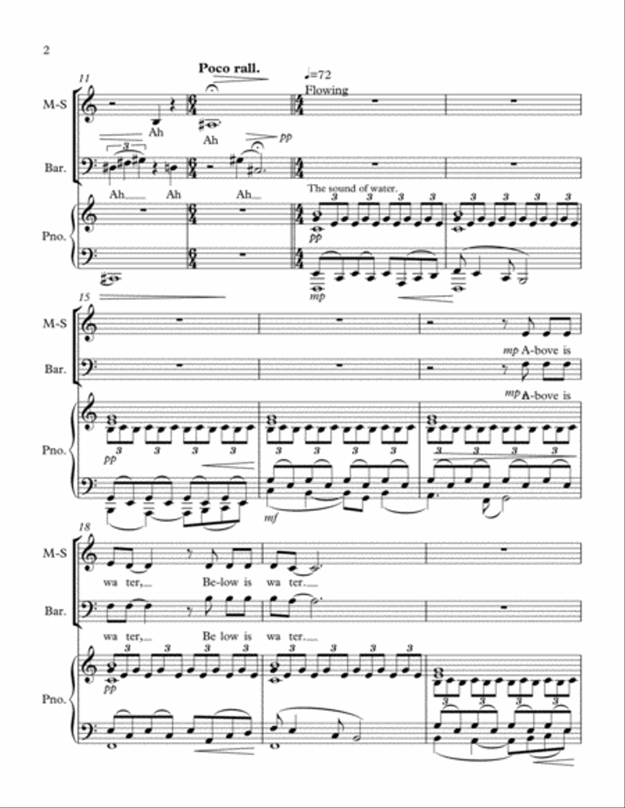 I Come From Water--Piano/Vocal Score Large Ensemble scores gallery preview page 2