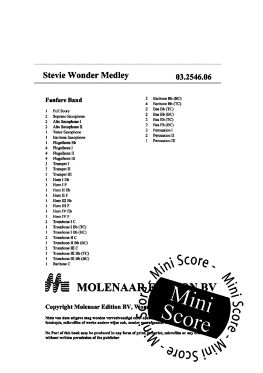 Stevie Wonder Medley Big Band scores gallery preview page 4