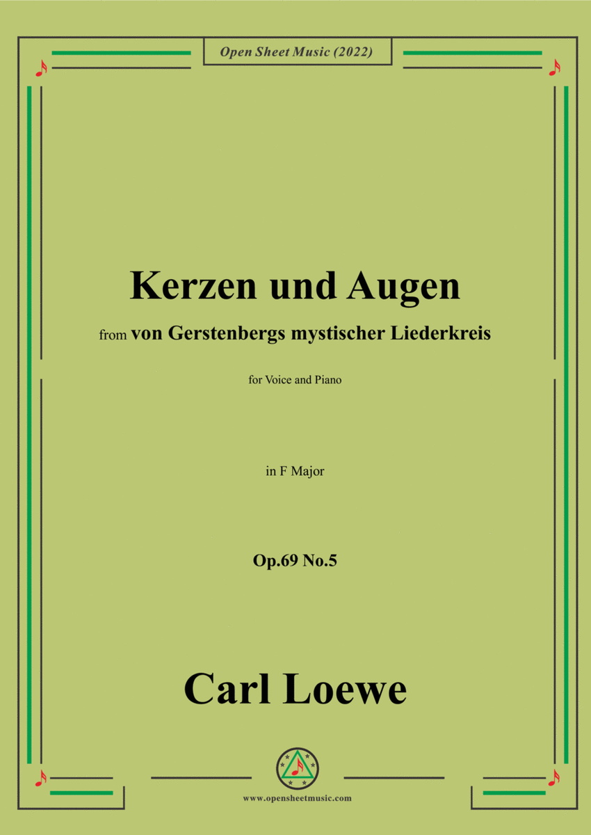 Loewe-Kerzen und Augen,Op.69 No.5,in F Major image number null