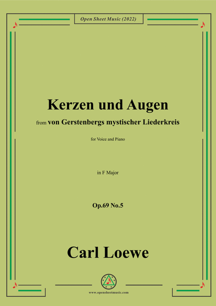 Loewe-Kerzen und Augen,Op.69 No.5,in F Major image number null