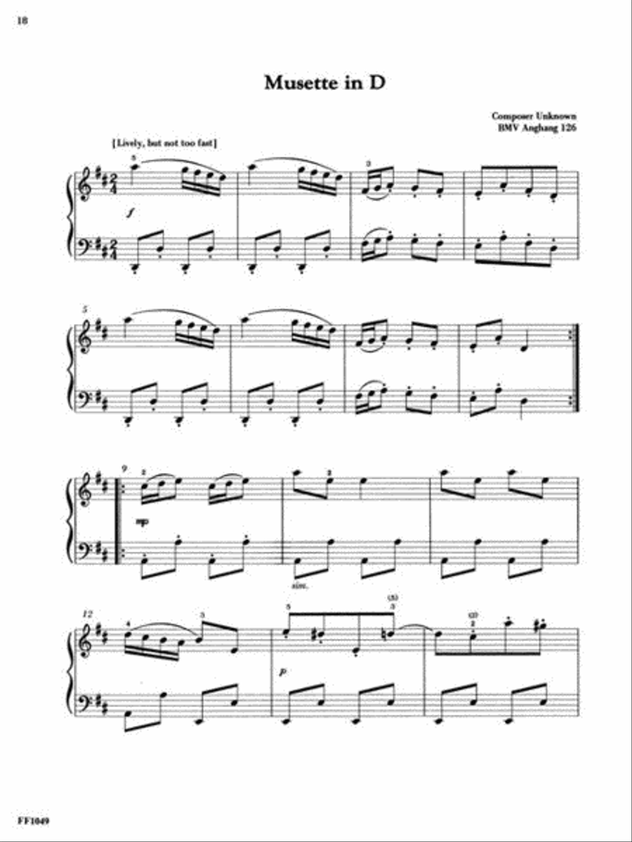 Selections from the Notebook for Anna Magdalena Bach Piano Method scores gallery preview page 6