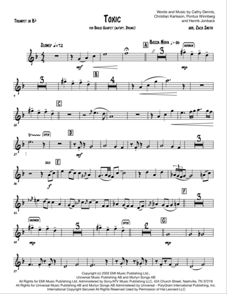 Toxic Brass Ensemble scores gallery preview page 6