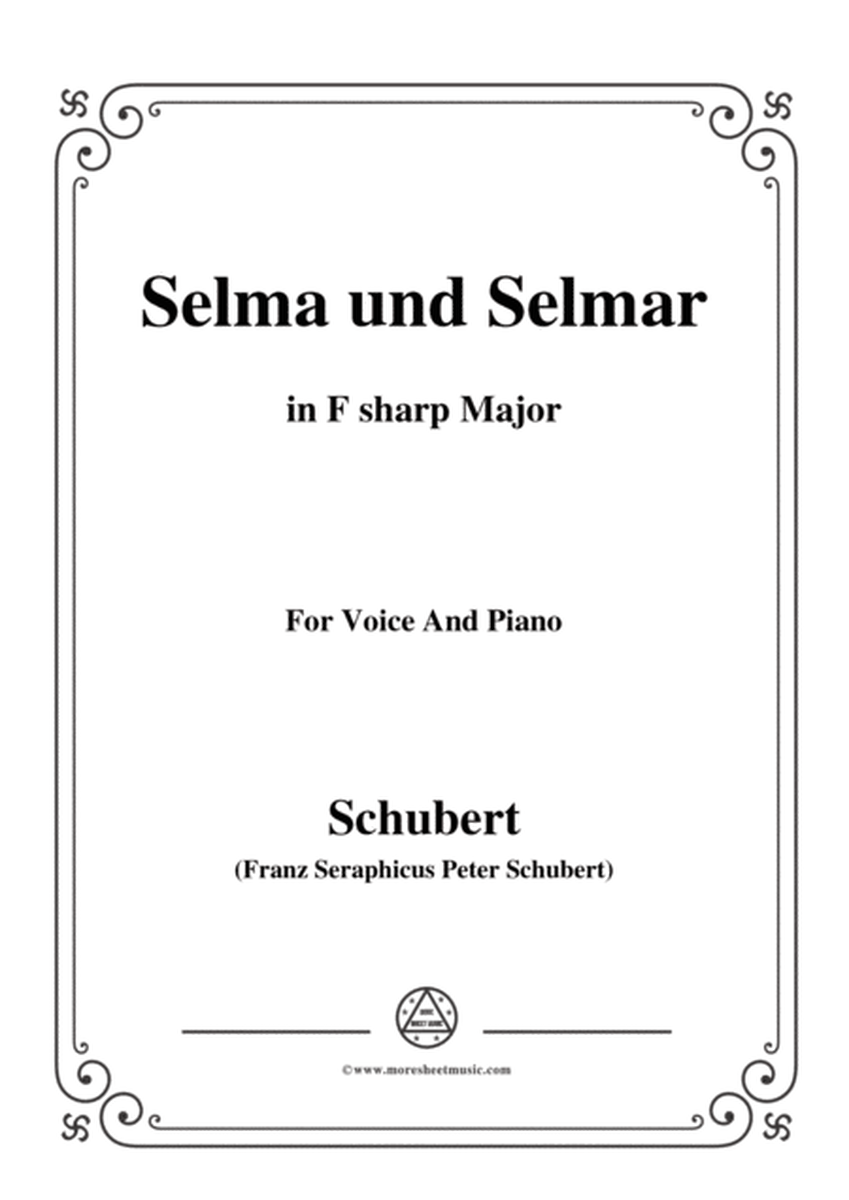 Schubert-Selma und Selmar,in F sharp Major,for Voice&Piano image number null