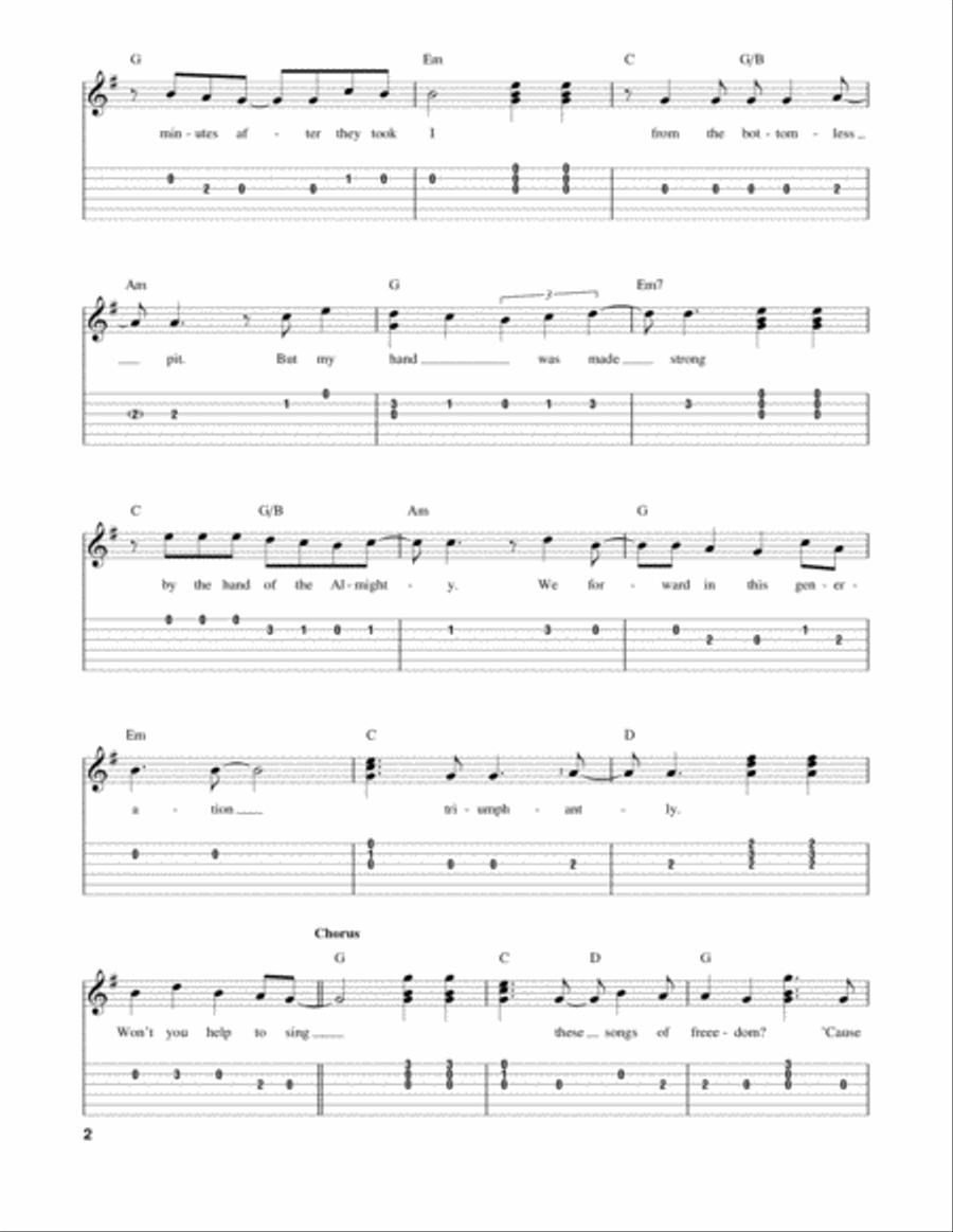 Redemption Song Redemption Song Acoustic Guitar scores gallery preview page 2