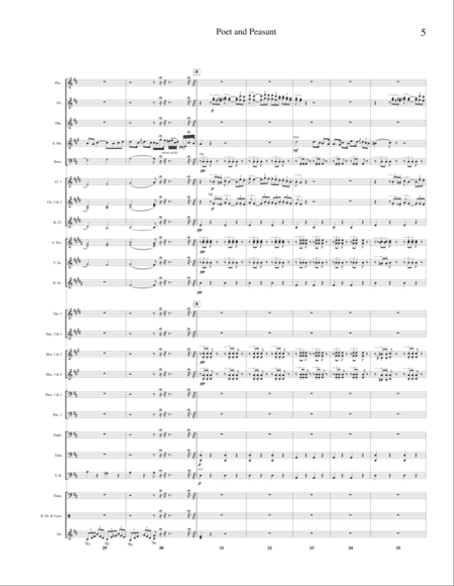 Poet and Peasant Overture (transcribed for Concert Band) Concert Band scores gallery preview page 4