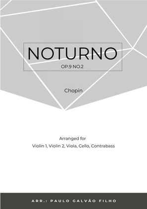 Book cover for NOTURNO OP.9 NO.2 - CHOPIN - CONTRABASS DUET