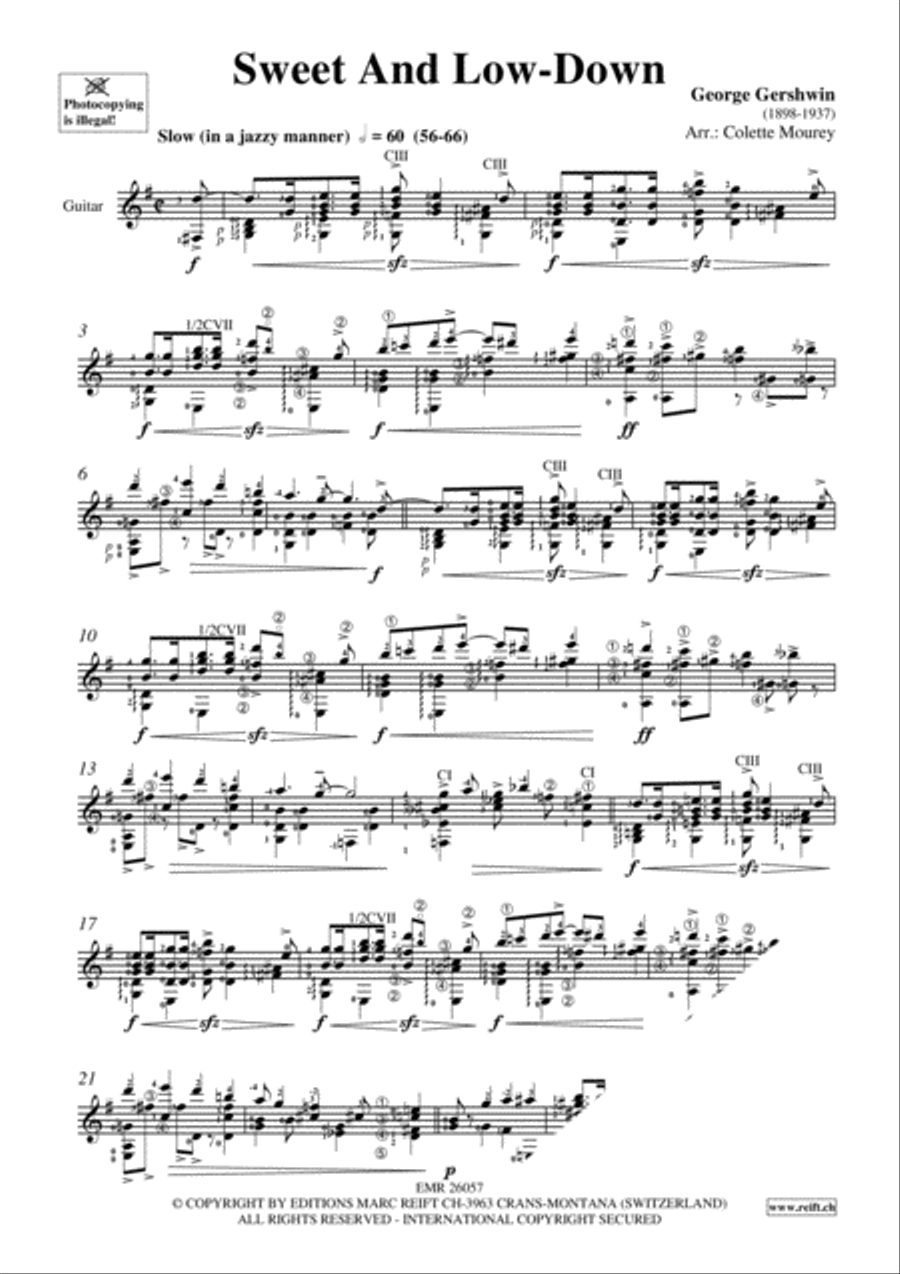 Sweet And Low-Down Sweet And Low-Down Guitar scores gallery preview page 3