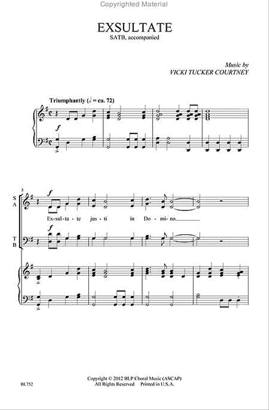 Exsultate 4-Part scores gallery preview page 2