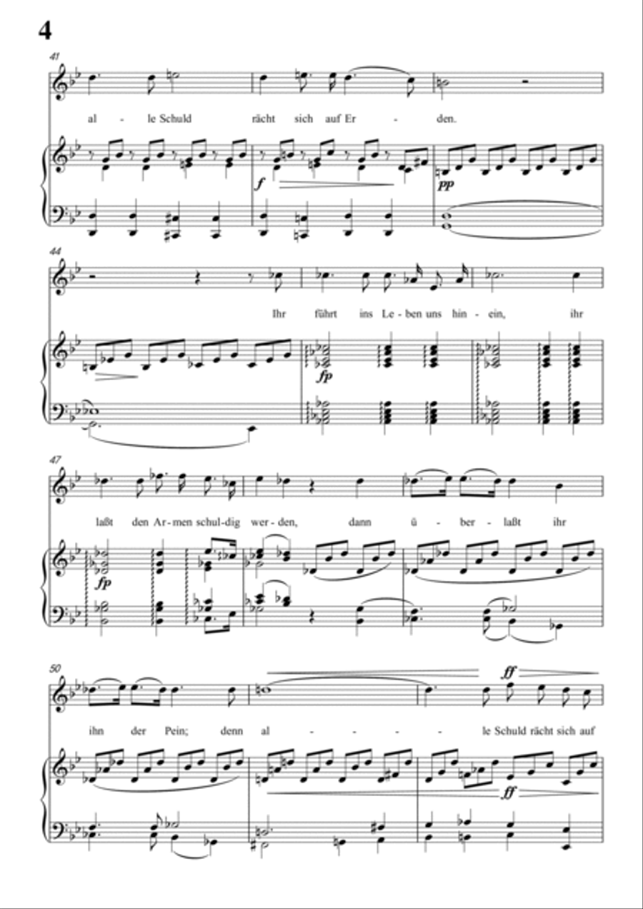 Schubert-Gesänge des Harfners,Op.12 No.2 in g minor,for Vocal and Piano Voice scores gallery preview page 5