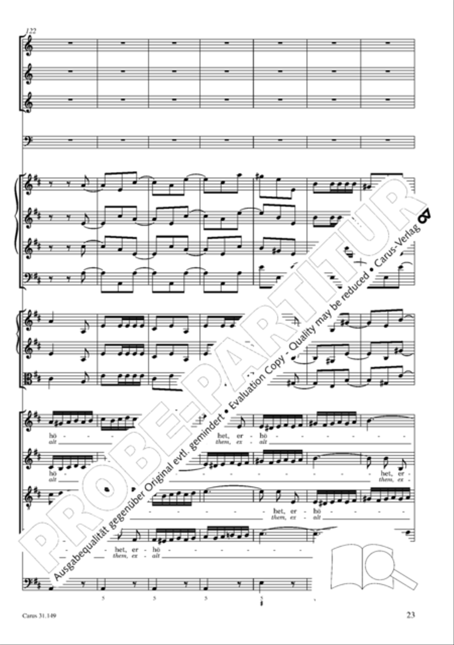 The voice of rejoicing and hope (Man singet mit Freuden vom Sieg) 4-Part scores gallery preview page 24