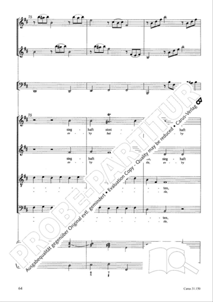 O my Lord, I long for thee (Nach dir, Herr, verlanget mich) 4-Part scores gallery preview page 67