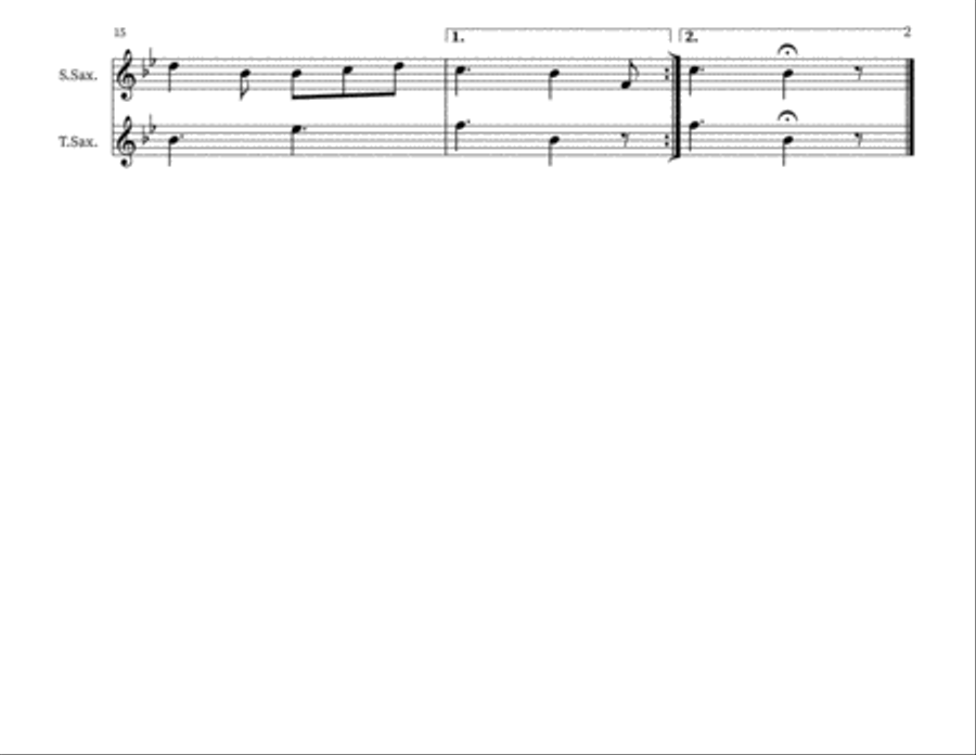 I Saw Three Ships Woodwind Duet scores gallery preview page 2