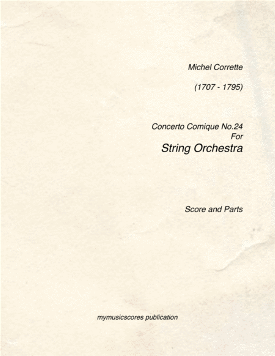 Corrette Concerto Comique No.24 String Orchestra scores gallery preview page 1