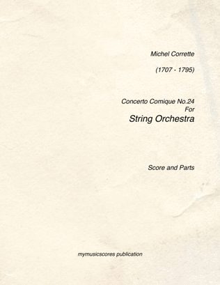 Book cover for Corrette Concerto Comique No.24