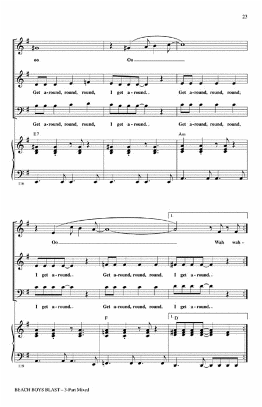 Beach Boys Blast 3-Part scores gallery preview page 5