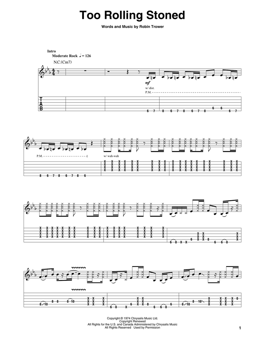 Too Rolling Stoned Acoustic Guitar scores gallery preview page 1