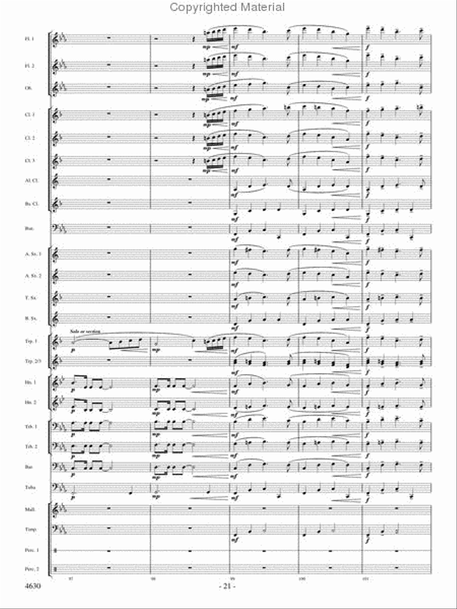 Joyous Alleluias Concert Band scores gallery preview page 20