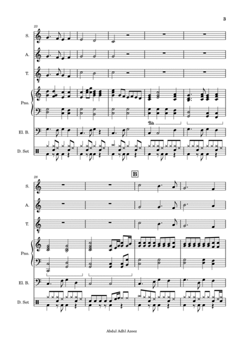 Joy to the World (SAT) arranged for School Choir