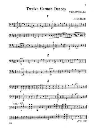 Book cover for Haydn: Twelve German Dance (Score & Parts, arranged)