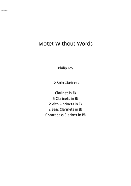 Motet Without Words