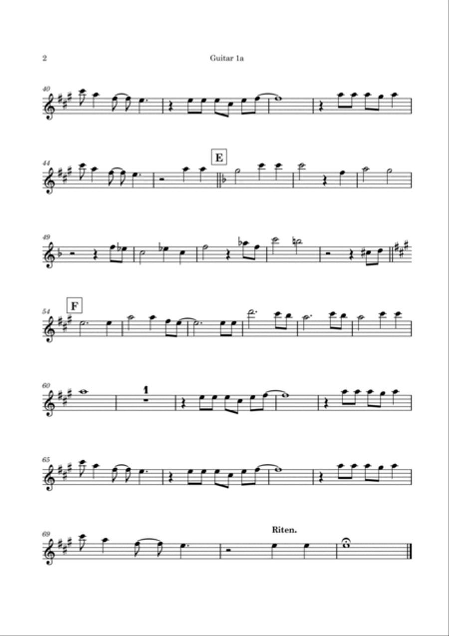 We Have All The Time In The World Guitar Ensemble scores gallery preview page 5