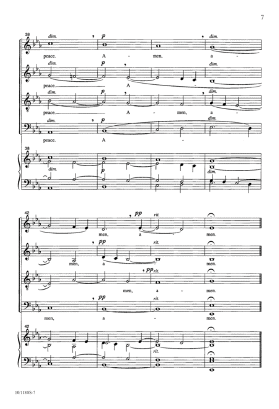 Peace I Leave With You 4-Part scores gallery preview page 7