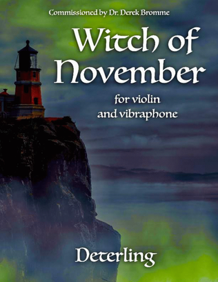 Book cover for Witch of November (for violin and vibraphone)