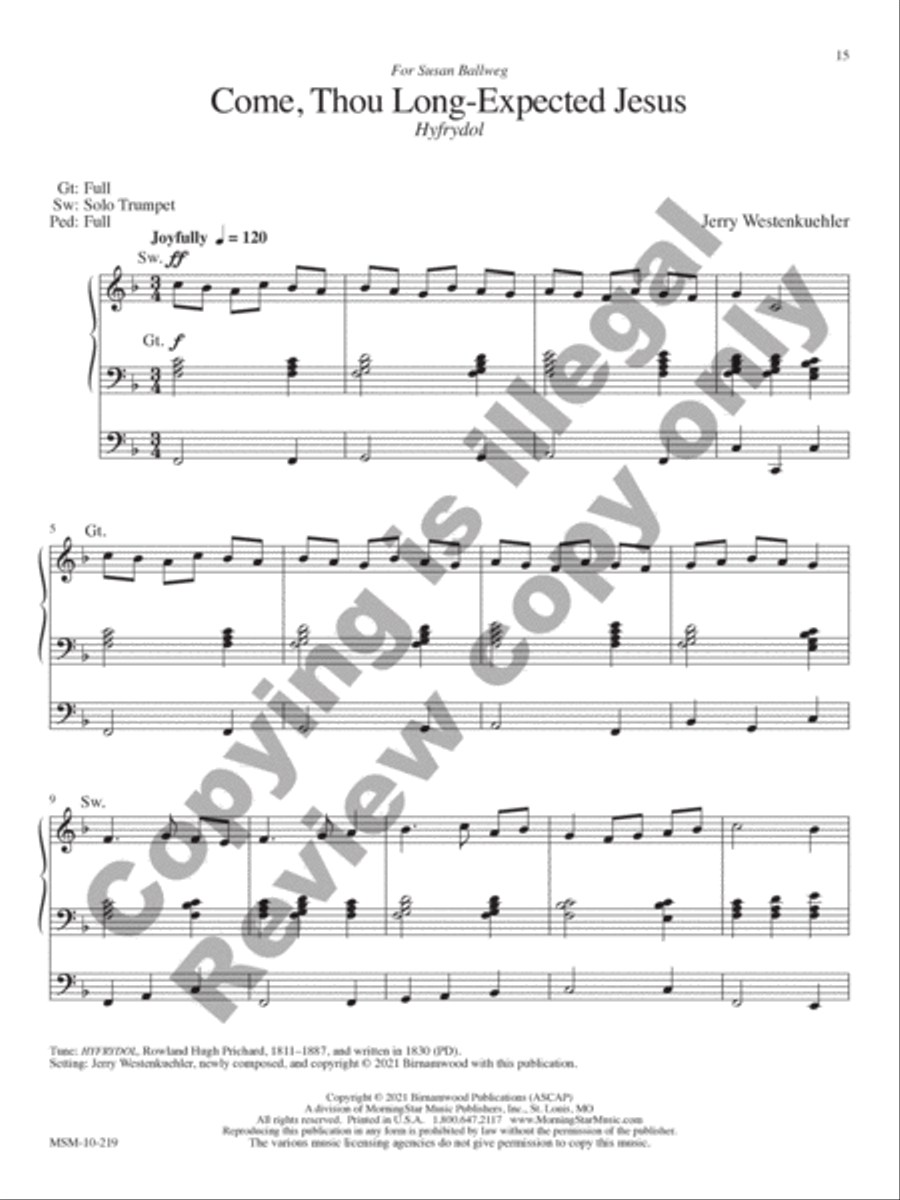 Four Advent Trumpet Tunes Organ Solo scores gallery preview page 6