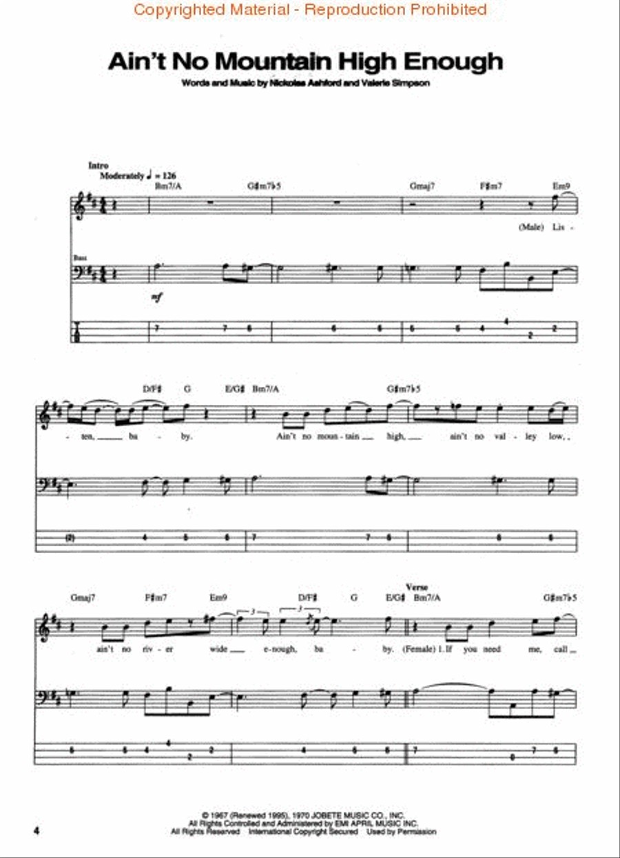 Motown Bass Classics Bass Guitar Tablature scores gallery preview page 2