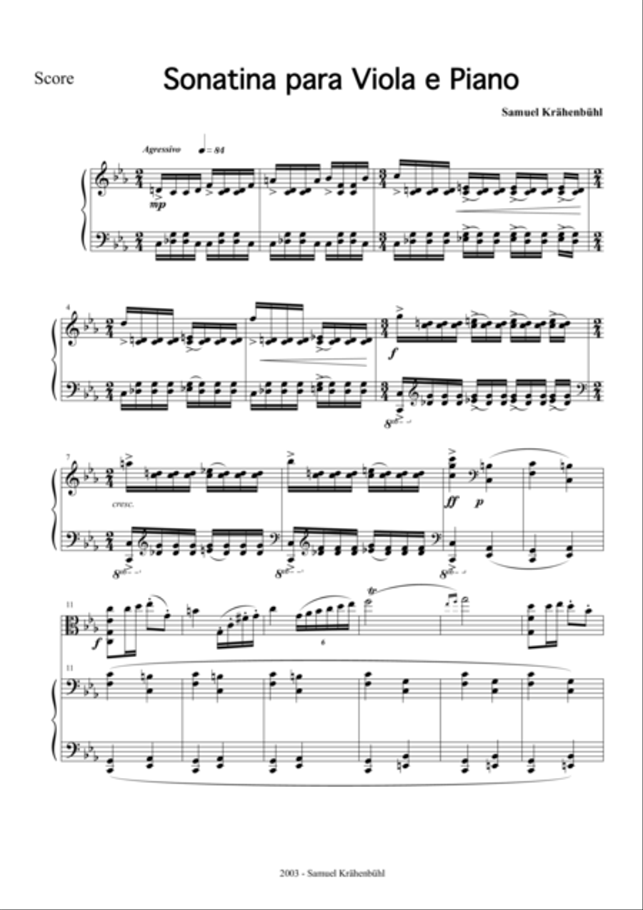Viola Sonatina String Duet scores gallery preview page 1