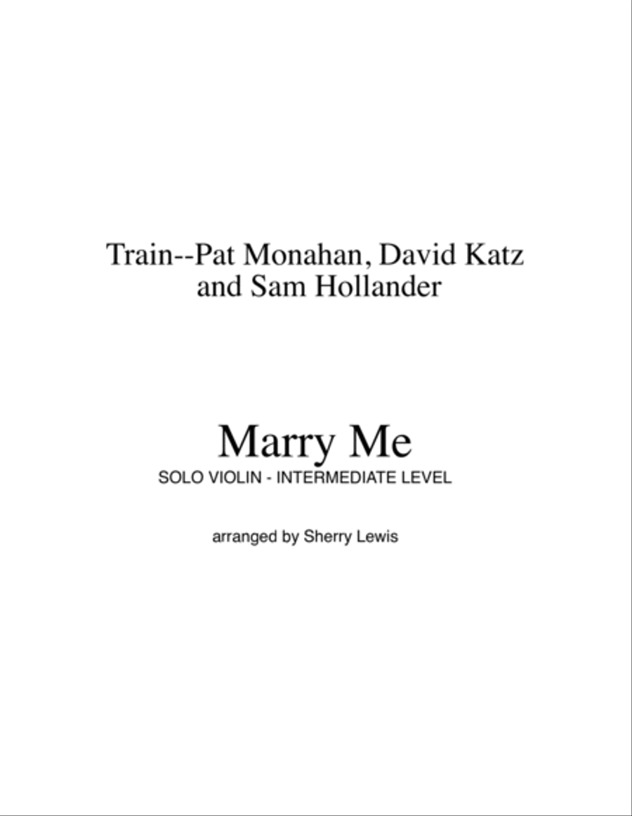 Marry Me Violin Solo scores gallery preview page 2