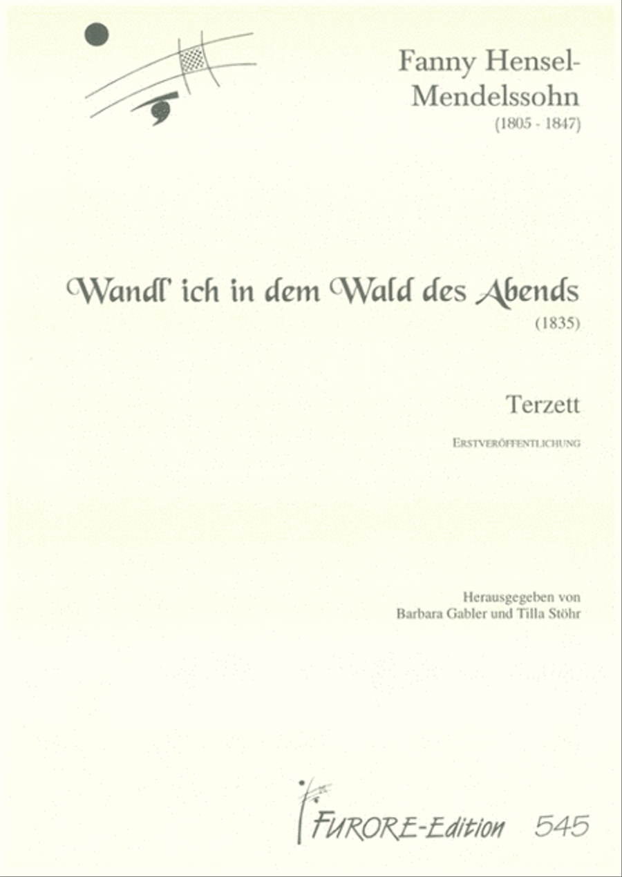 Wand'l ich in dem Wald des Abends A Cappella scores gallery preview page 1