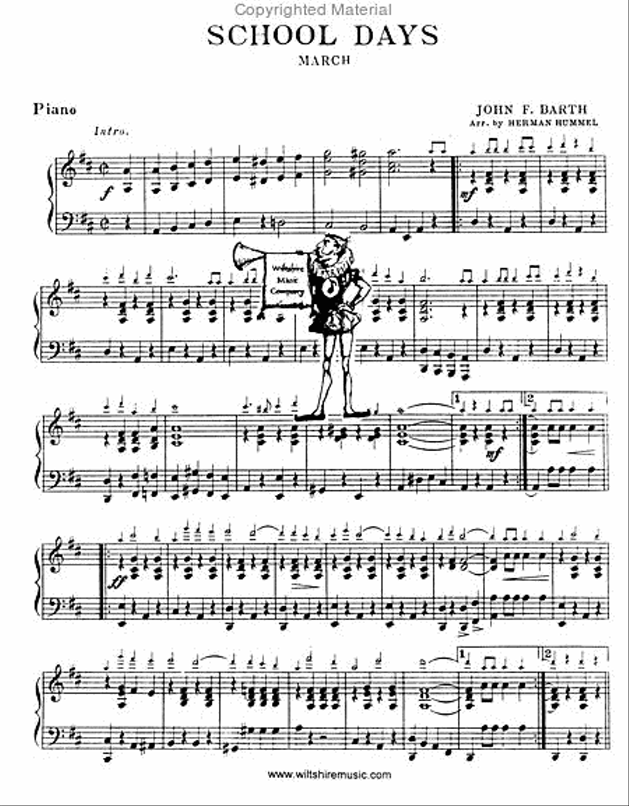 School Days March Violin scores gallery preview page 2