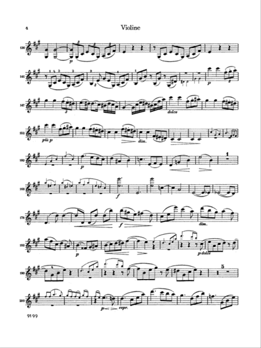Brahms: Sonata in A Major, Op. 100 Violin scores gallery preview page 4