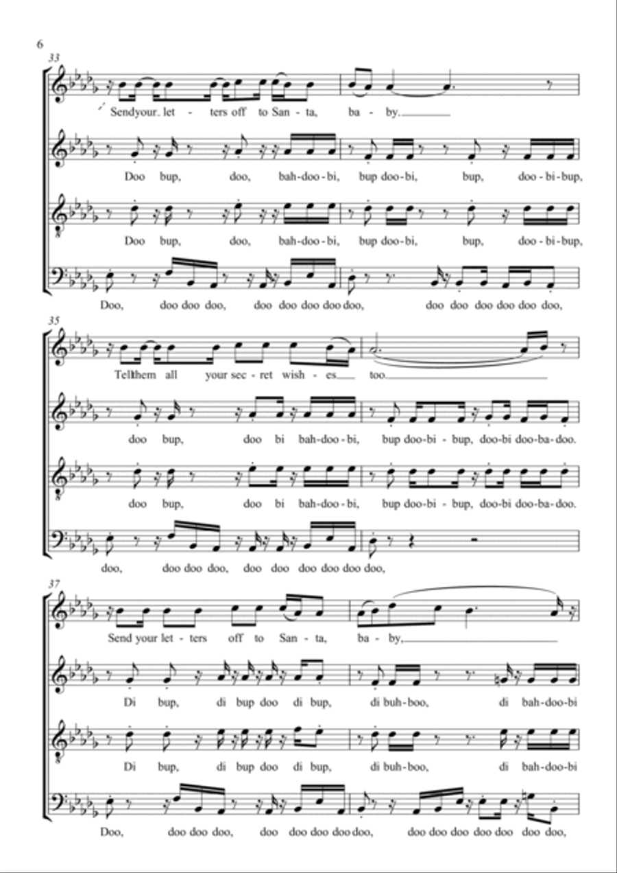 Santa's Coming For Us 4-Part scores gallery preview page 6