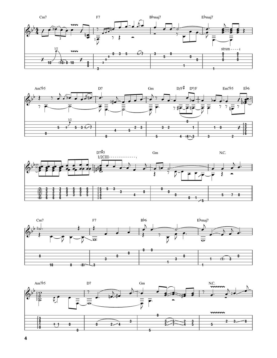 Autumn Leaves Acoustic Guitar scores gallery preview page 4
