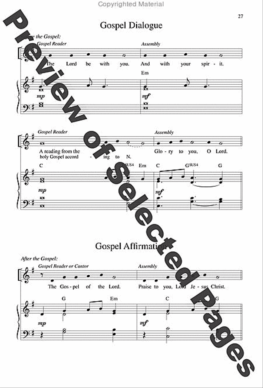 Jubilation Mass - Choral / Accompaniment edition