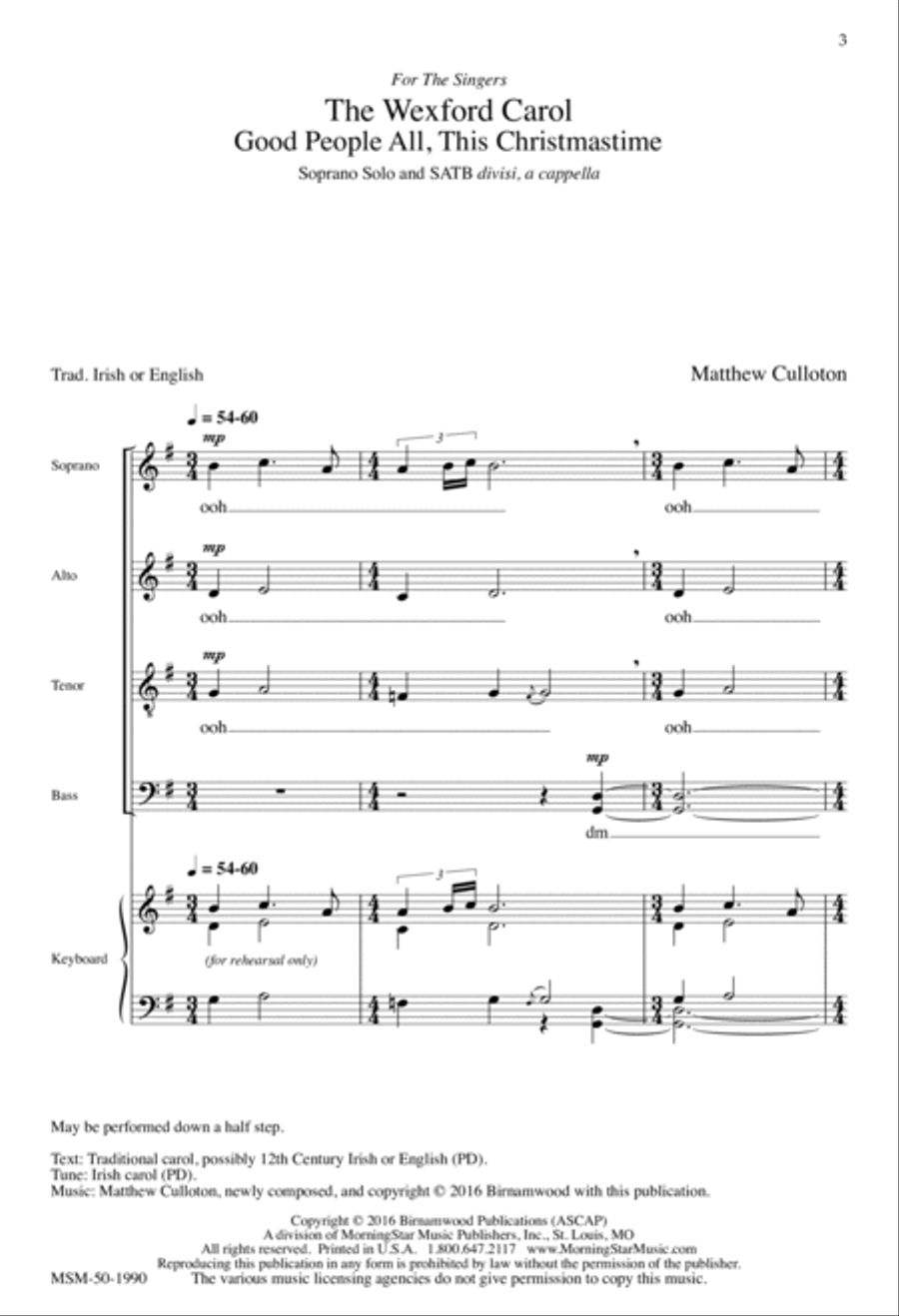 The Wexford Carol: Good People All, This Christmastime Divisi scores gallery preview page 2