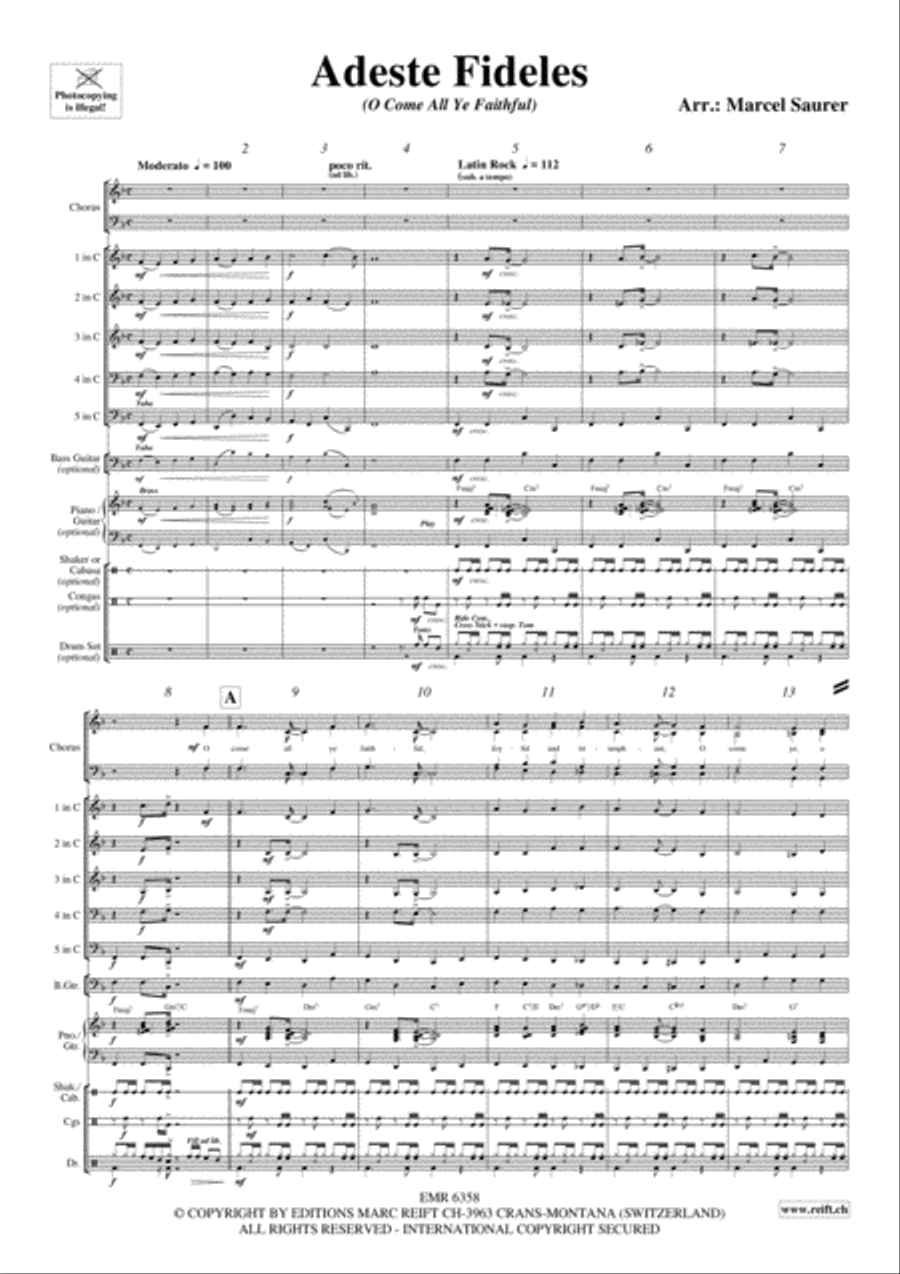 Adeste Fideles 4-Part scores gallery preview page 4