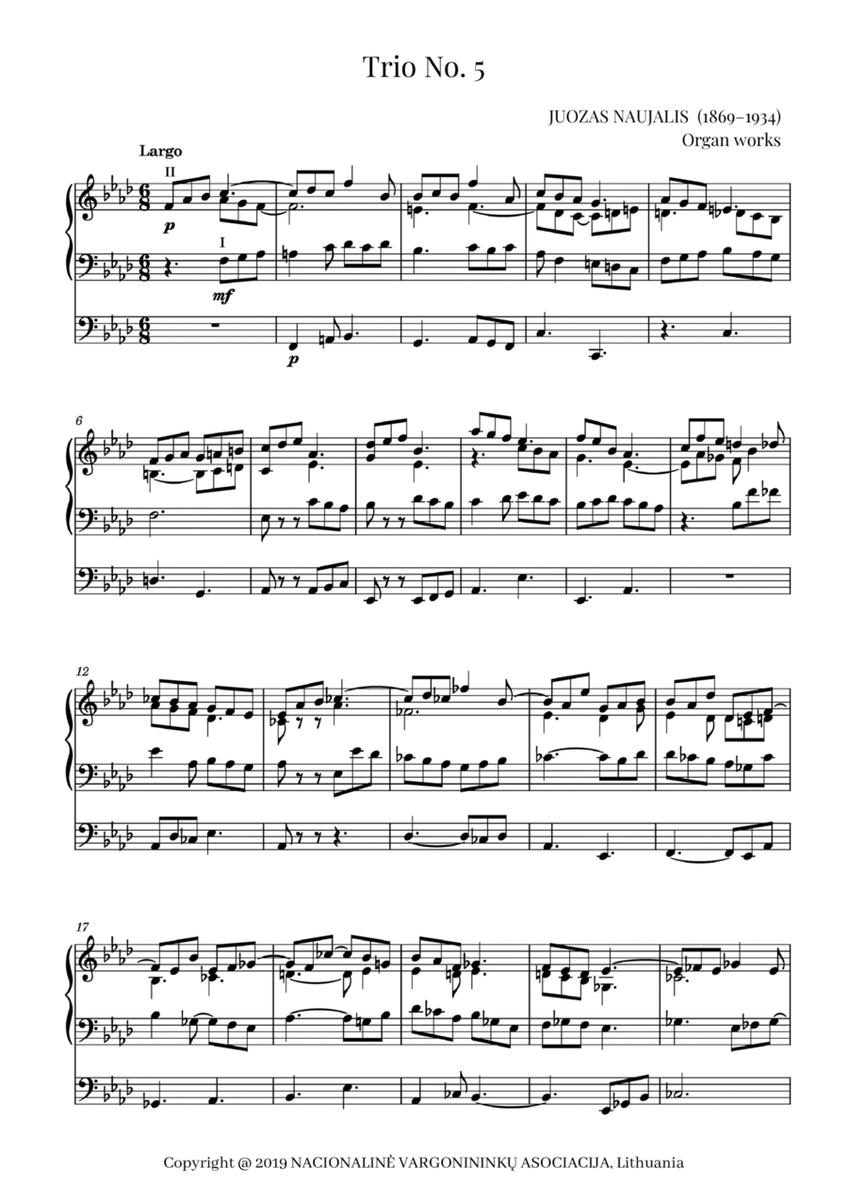 Trio No. 5 by Juozas Naujalis (1869–1934) image number null