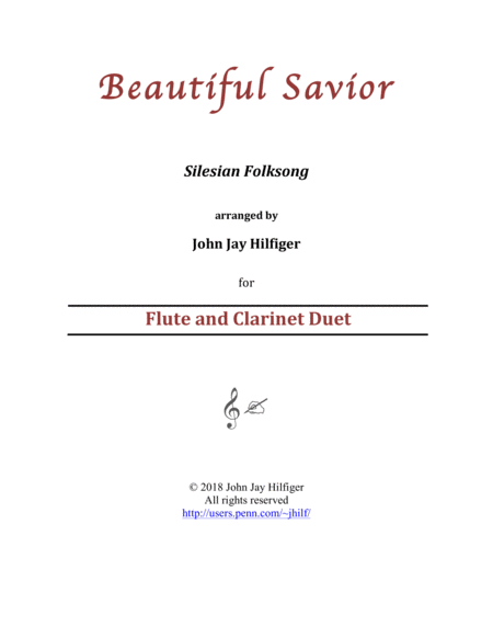 Beautiful Savior for Flute and Clarinet image number null
