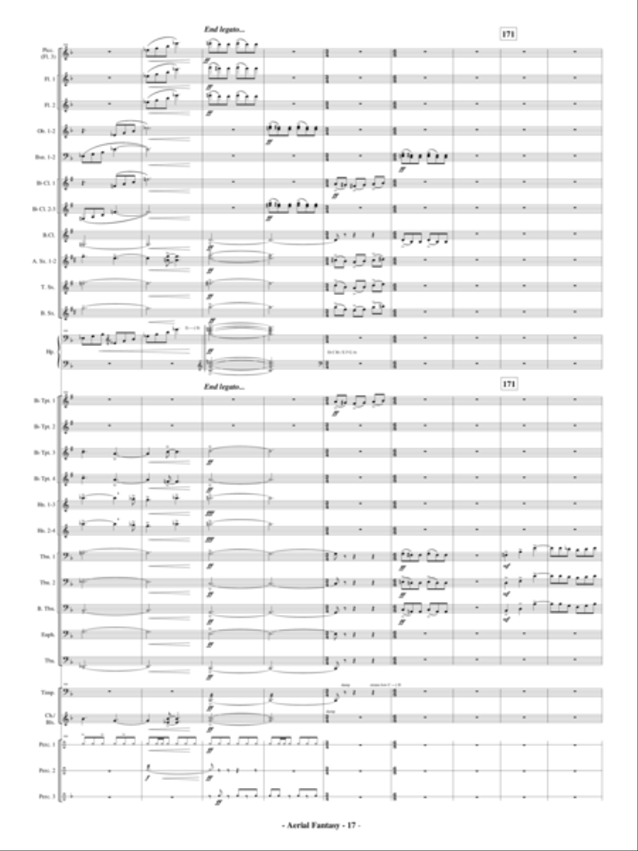 Aerial Fantasy Aerial Fantasy Concert Band scores gallery preview page 18