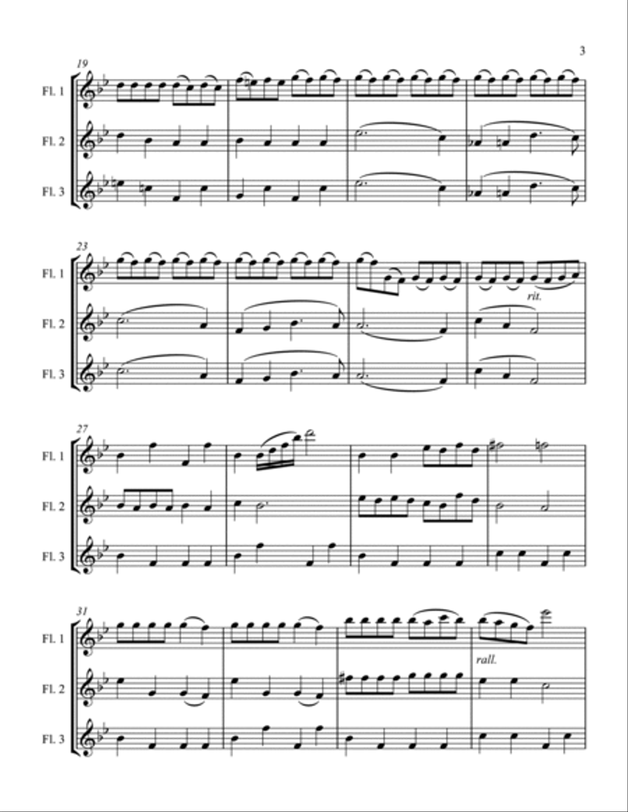 Two Selections from the Nutcracker for Flute Trio Flute Trio scores gallery preview page 2