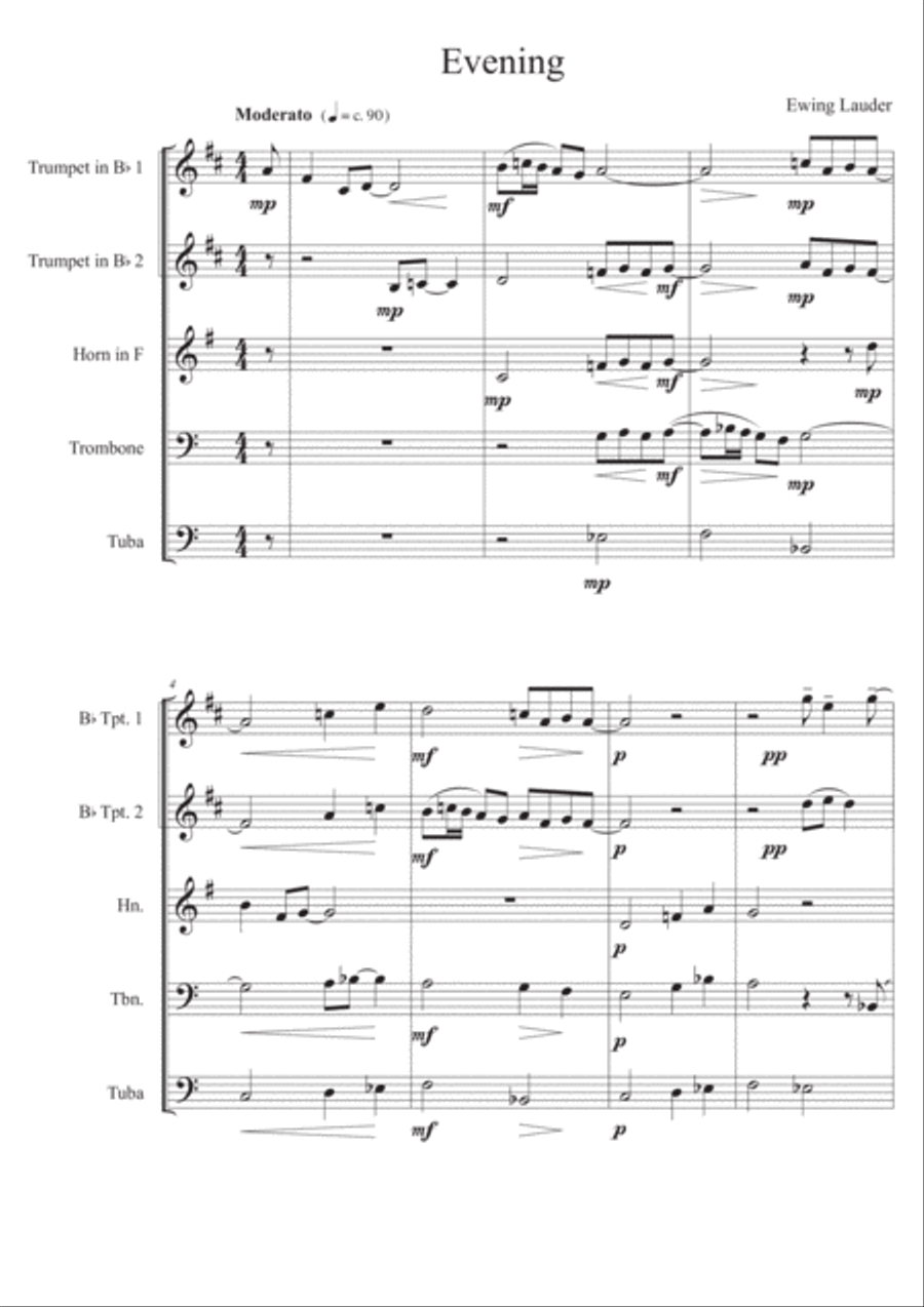 Evening Brass Ensemble scores gallery preview page 1