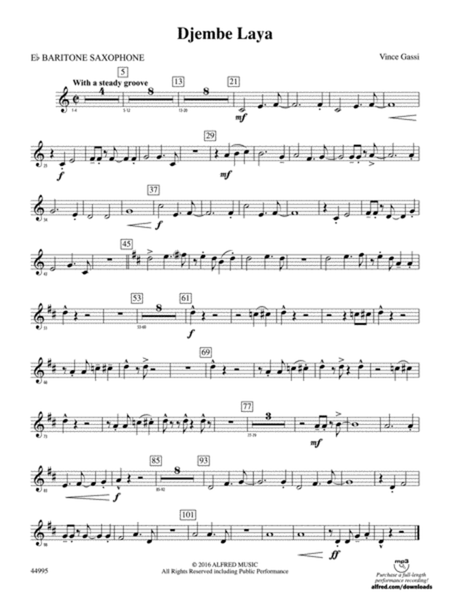 Djembe Laya: E-flat Baritone Saxophone